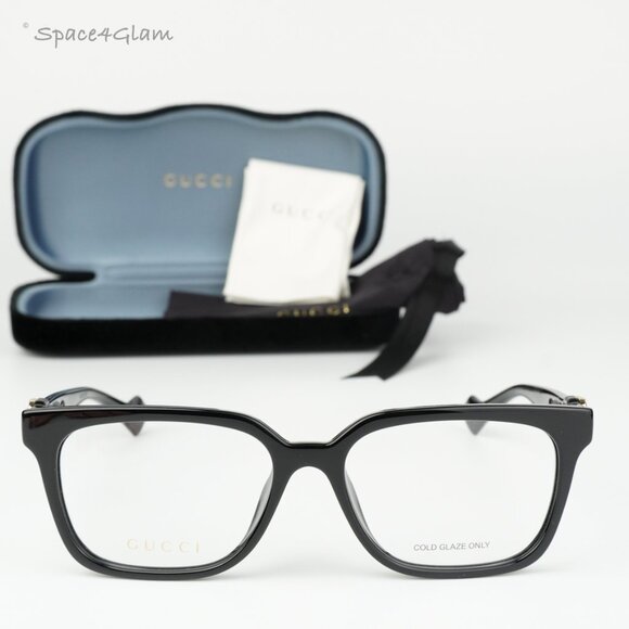 BRAND NEW Gucci GG1537OK 001 Black Demo Square Women Eyeglasses GG 1537OK main image 7